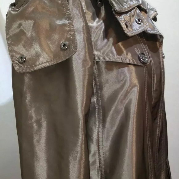 BURBERRY PROSRUM Size 6 Metallic Hooded Coat - Picture 12 of 16
